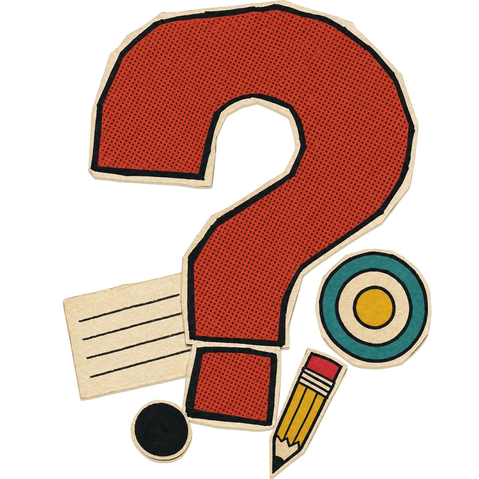 Hand-drawn question mark icon
